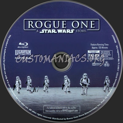 Rogue One: A Star Wars Story blu-ray label