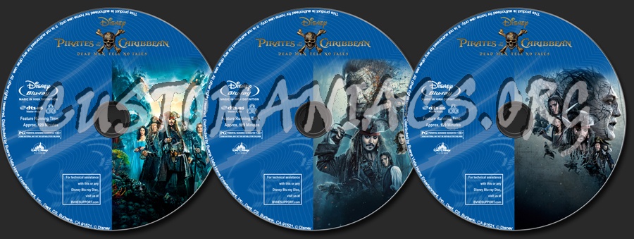 Pirates Of The Caribbean: Dead Men Tell No Tales blu-ray label