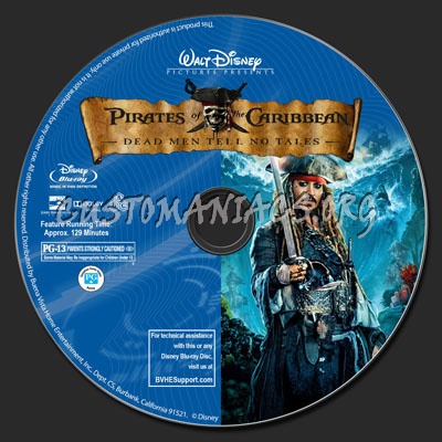 Pirates of the Caribbean dead men tell no tales blu-ray label
