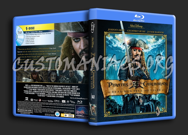 Pirates of the Caribbean dead men tell no tales blu-ray cover