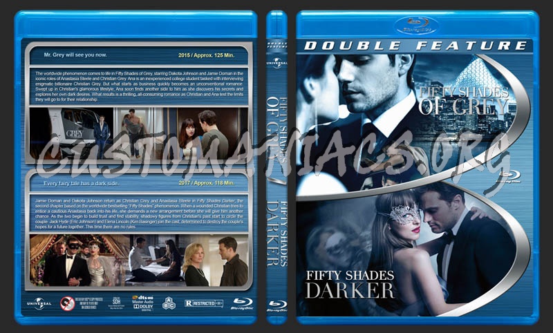 Fifty Shades of Grey / Fifty Shades Darker Double blu-ray cover