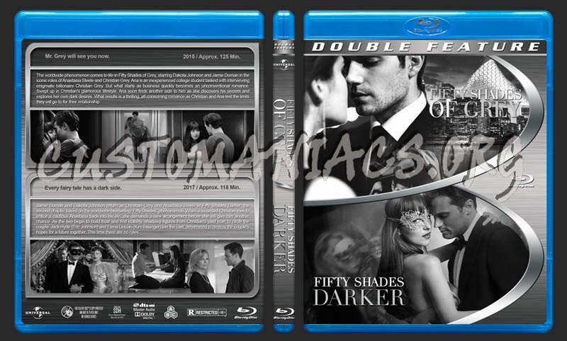 Fifty Shades of Grey / Fifty Shades Darker Double blu-ray cover