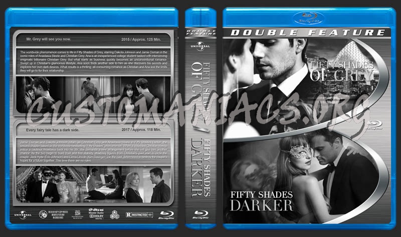 Fifty Shades of Grey / Fifty Shades Darker Double blu-ray cover