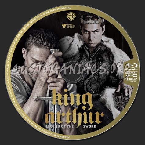 King Arthur Legend Of The Sword blu-ray label