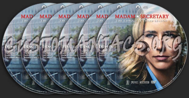 Madam Secretary - Season 3 dvd label
