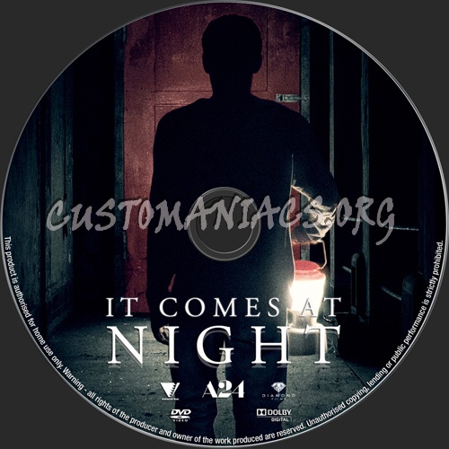 It Comes At Night dvd label