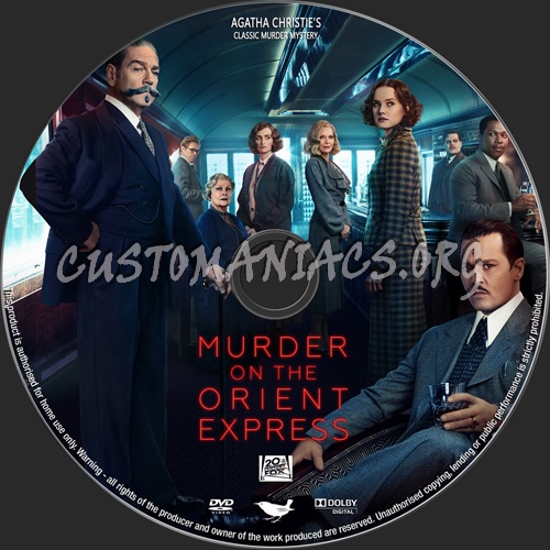 Murder On The Orient Express 2017 dvd label