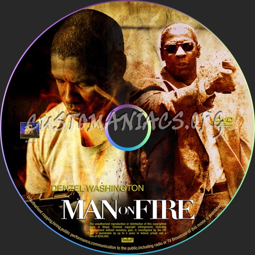 Man on Fire dvd label