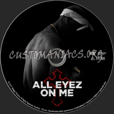 All Eyez on Me (2017) dvd label