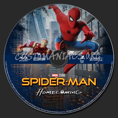 Spider Man Homecoming blu-ray label