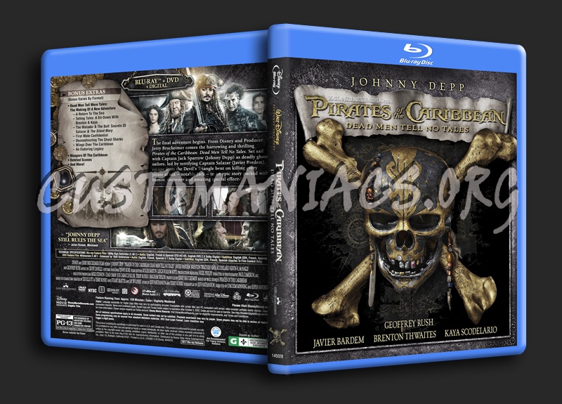 Pirates Of The Caribbean: Dead Men Tell No Tales blu-ray cover