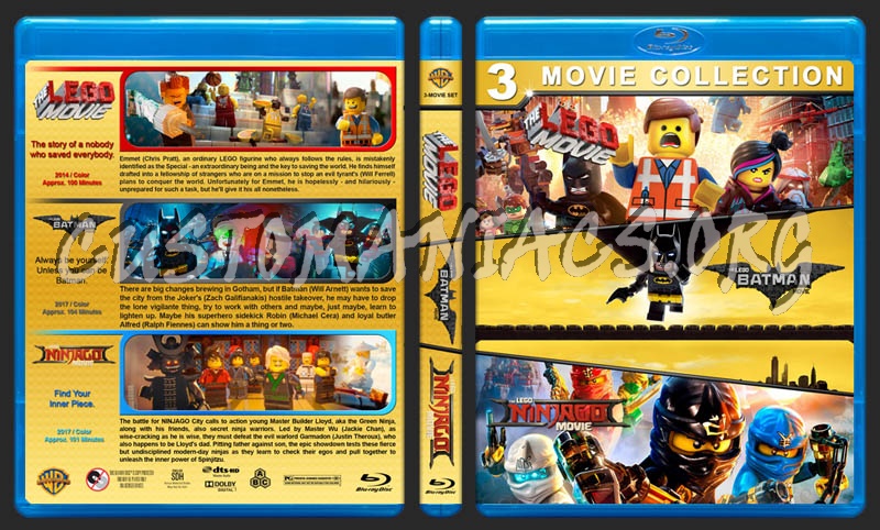 The Lego Movie Triple Feature blu-ray cover