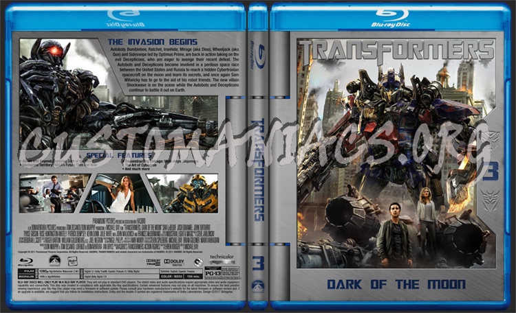 Transformers: Dark of the Moon blu-ray cover