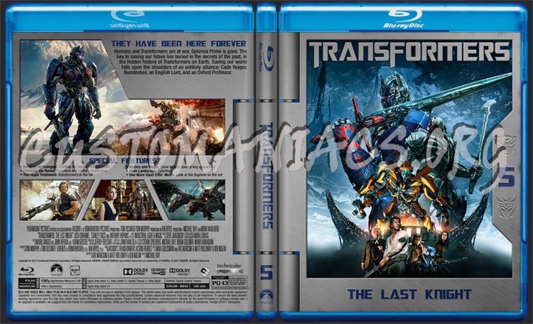 Transformers: The Last Knight blu-ray cover