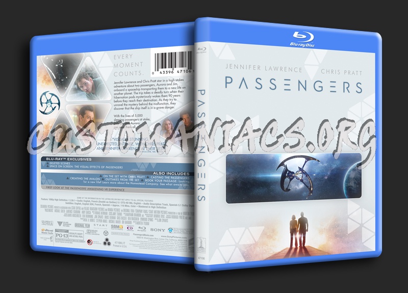 Passengers (2016) blu-ray cover