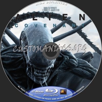 Alien: Covenant blu-ray label