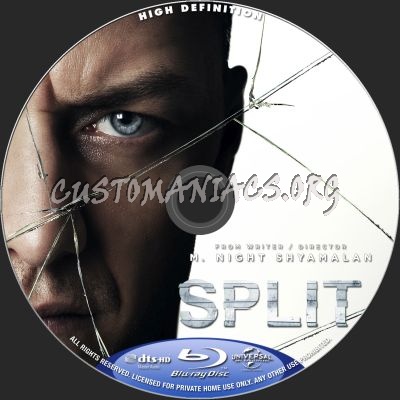 Split blu-ray label