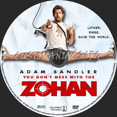 You Don't Mess With the Zohan dvd label
