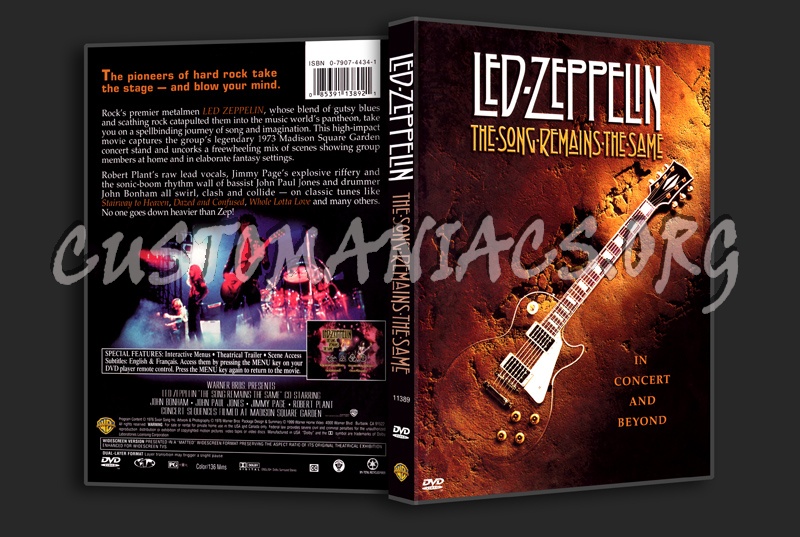 Led-Zepplin The Song Remains The Same dvd cover