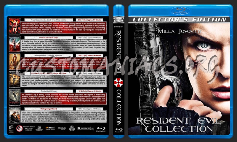 Resident Evil Collection blu-ray cover