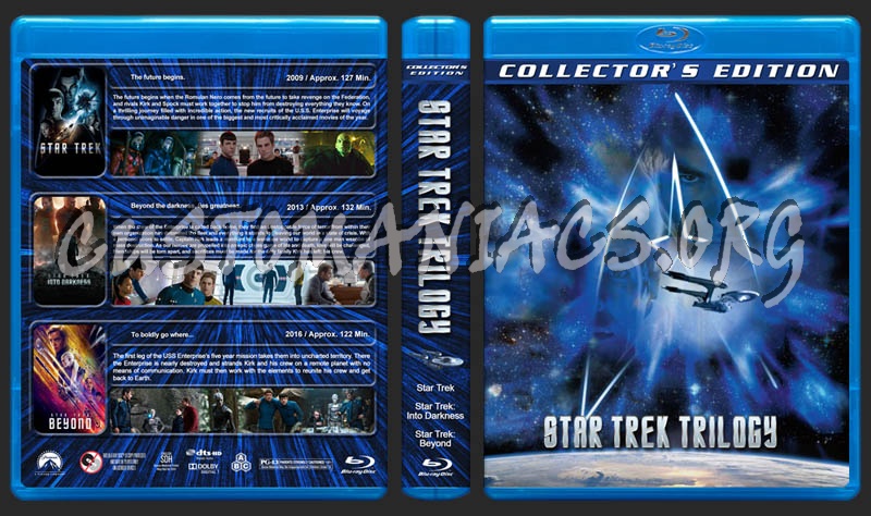 Star Trek Trilogy blu-ray cover