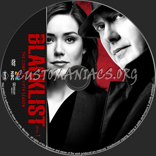 The Blacklist Season 5 dvd label