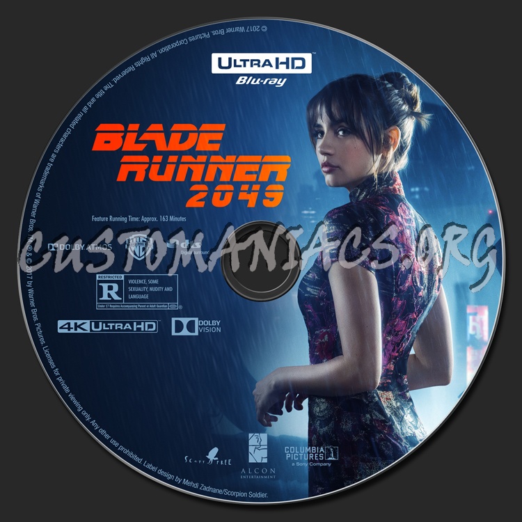 Blade Runner 2049 (2D/3D/4K) blu-ray label
