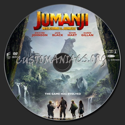 Jumanji: Welcome To The Jungle dvd label