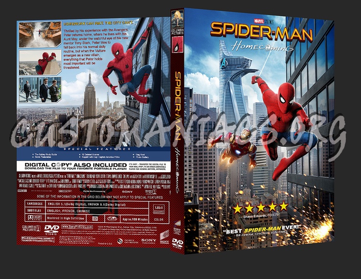 Spider-Man: Homecoming dvd cover