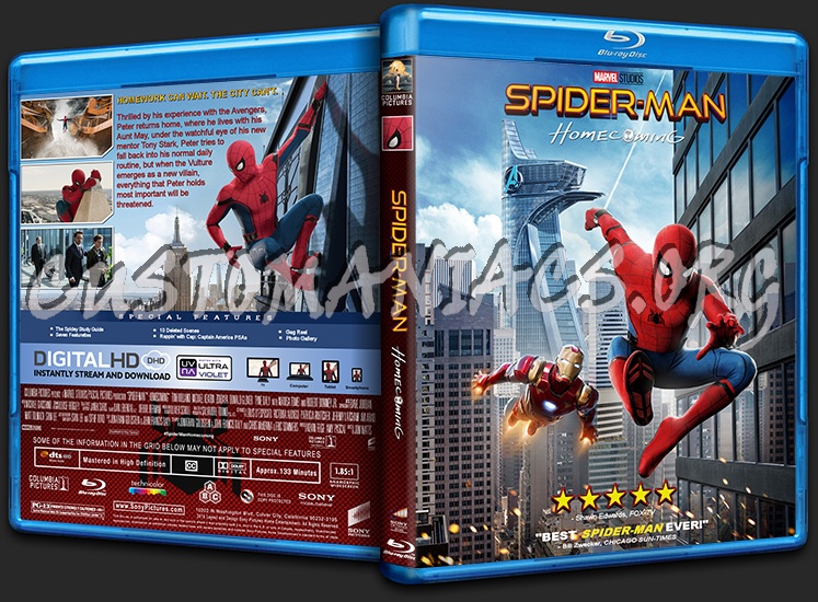 Spider-Man: Homecoming blu-ray cover