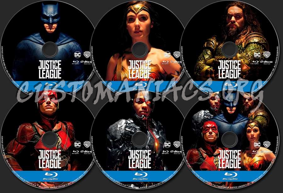 Justice League (2017) (Blu-Ray + 3D) blu-ray label