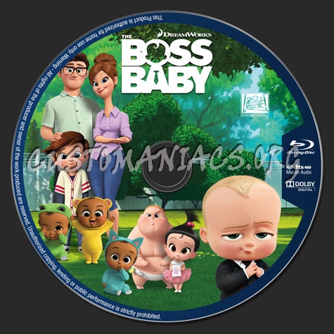The Boss Baby blu-ray label