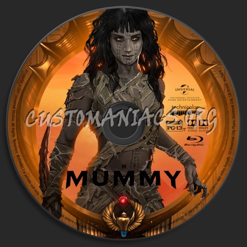 The Mummy (2017) (Blu-ray + 3D) blu-ray label