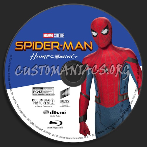 Spider-Man: Homecoming (Blu-ray + 3D) blu-ray label