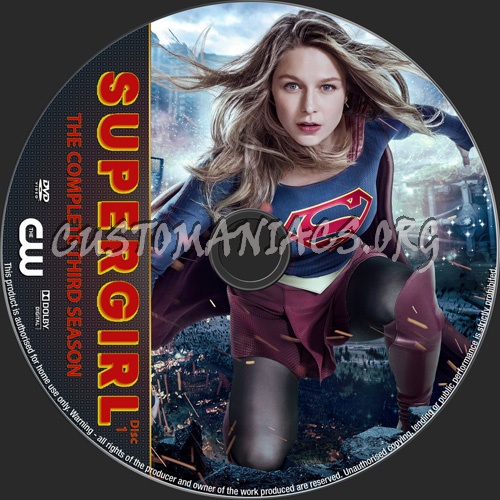 Supergirl Season 3 dvd label