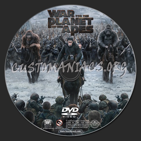 War for the Planet of the Apes dvd label