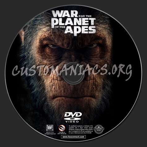 War for the Planet of the Apes dvd label