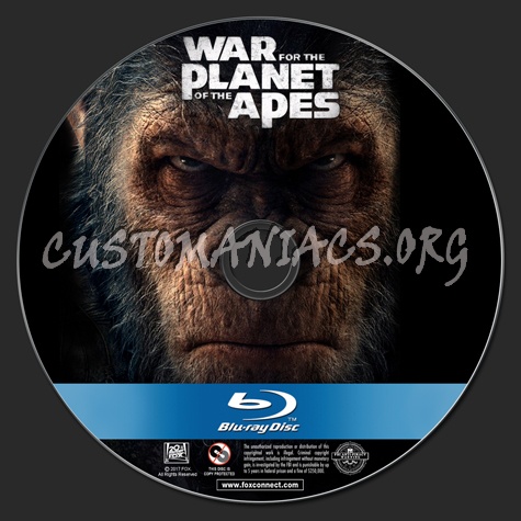 War for the Planet of the Apes blu-ray label