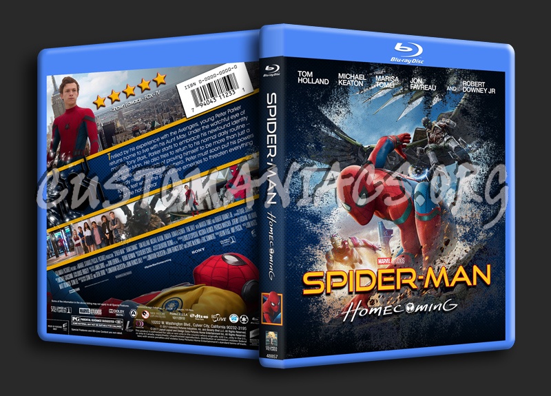 Spider Man Homecoming blu-ray cover