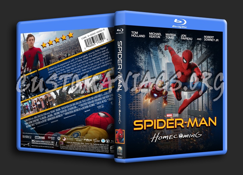Spider Man Homecoming blu-ray cover
