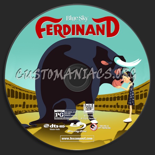 Ferdinand (Blu-ray + 3D) blu-ray label