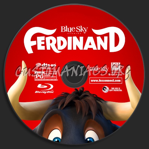 Ferdinand (Blu-ray + 3D) blu-ray label