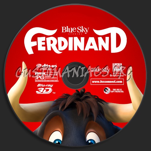 Ferdinand (Blu-ray + 3D) blu-ray label