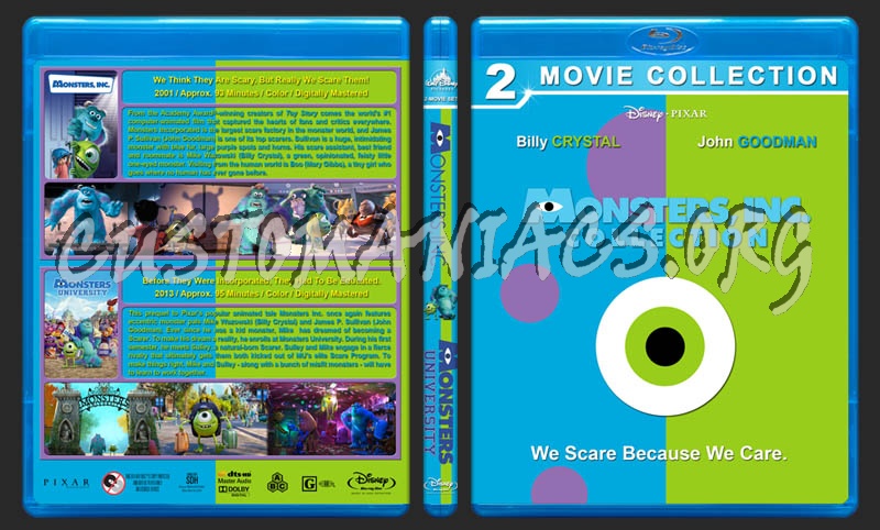 Monsters, Inc Collection blu-ray cover