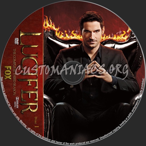 Lucifer Season 3 dvd label