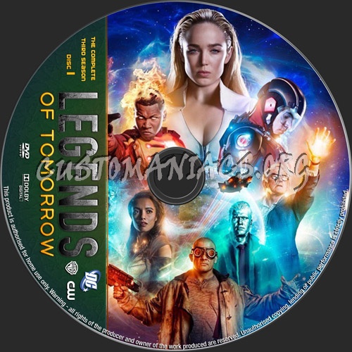 Legends Of Tomorrow Season 3 dvd label