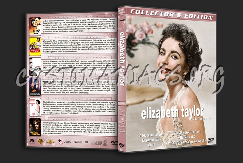 Elizabeth Taylor Collection - Volume 1 dvd cover