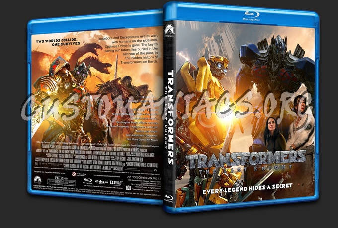 Transformers The Last Knight blu-ray cover