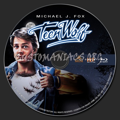 Teen Wolf blu-ray label