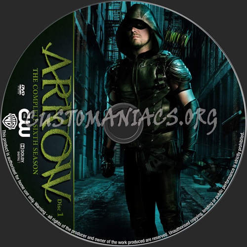 Arrow Season 6 dvd label